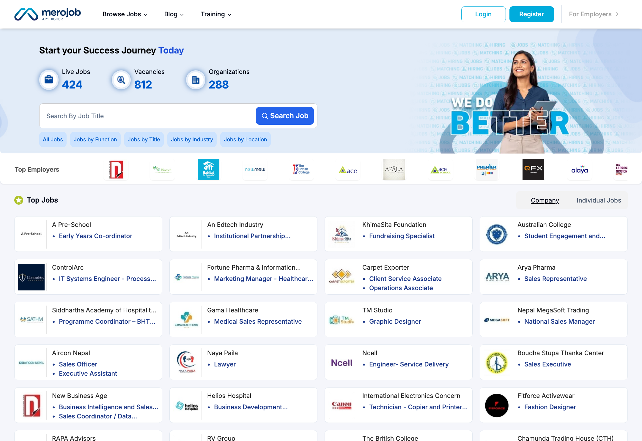 Merojob job portal — a product shipped by Ishan